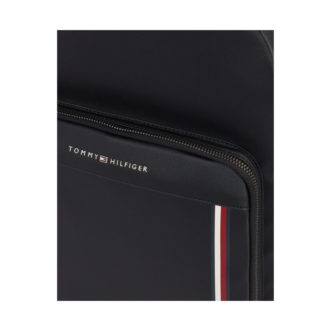 Tommy Hilfiger mens black pique backpack | Vilbury London