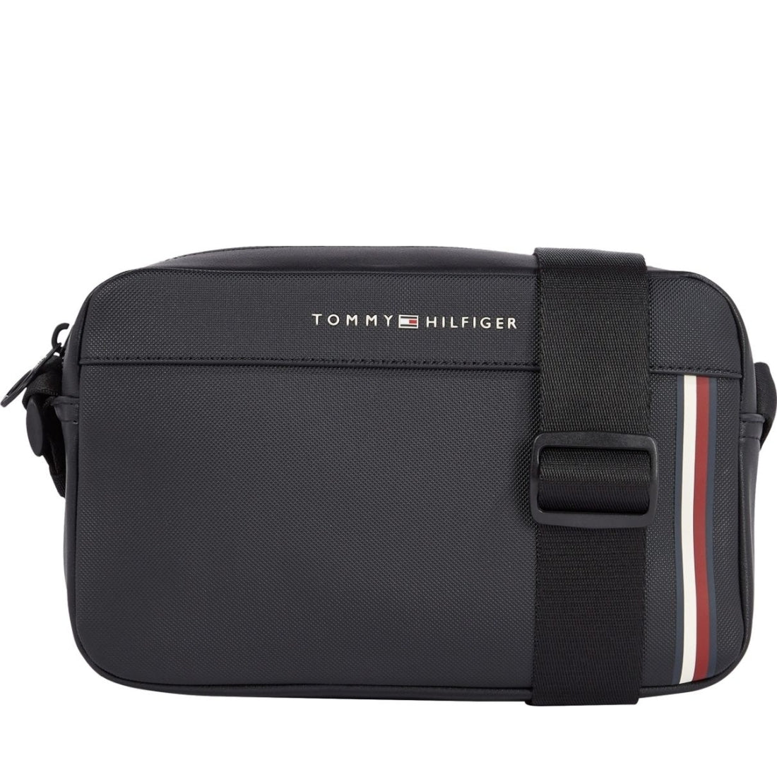 Tommy Hilfiger mens black pique reporter | Vilbury London