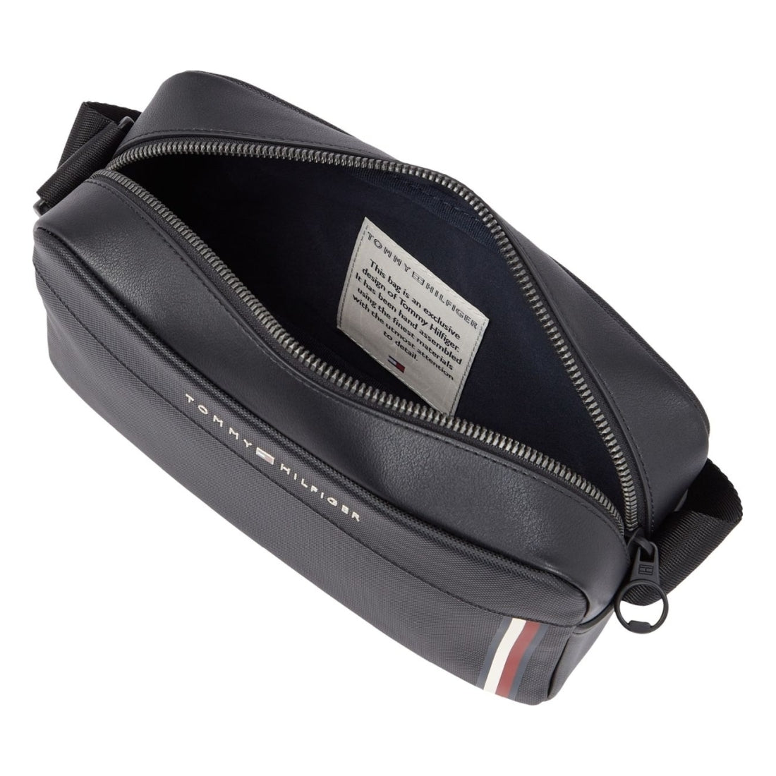 Tommy Hilfiger mens black pique reporter | Vilbury London