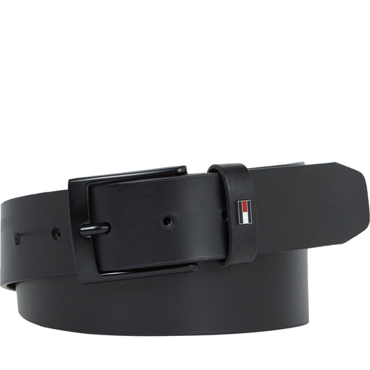 Tommy Hilfiger mens black adan 3.5 belt | Vilbury London