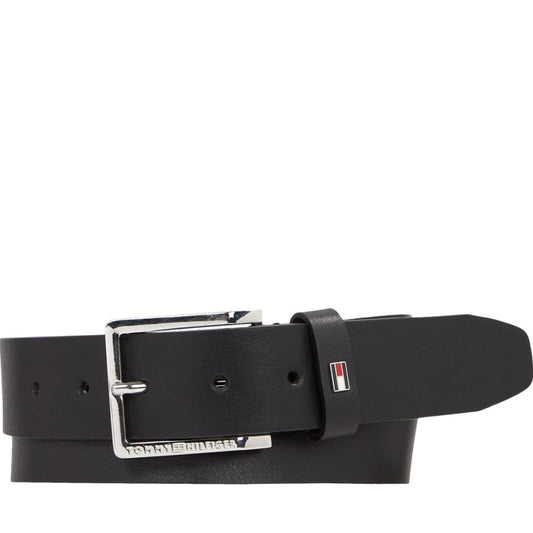 Tommy Hilfiger mens black oliver 3.5 belt | Vilbury London