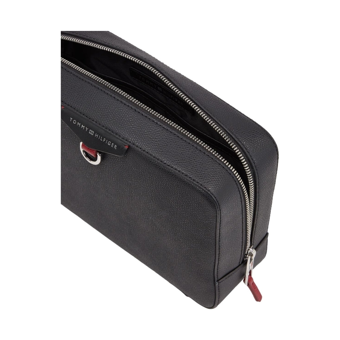 Tommy Hilfiger mens black struc washbag | Vilbury London