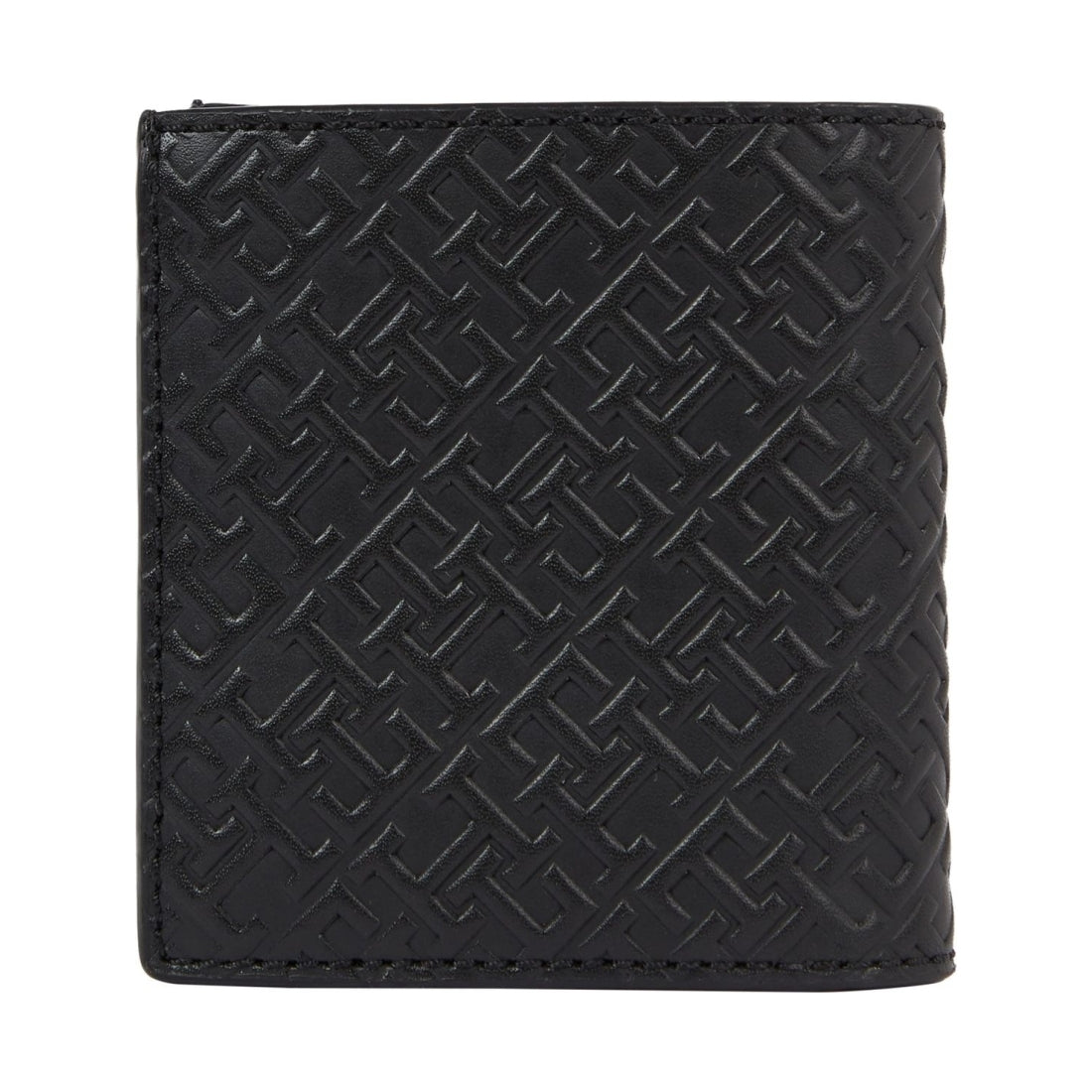 Tommy Hilfiger mens black monogram wallets | Vilbury London