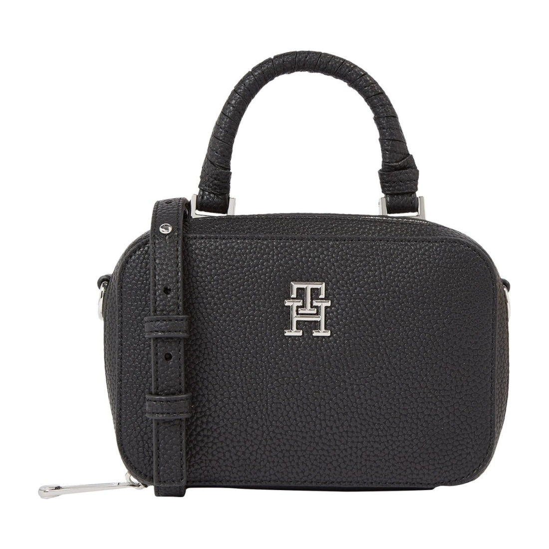 Tommy Hilfiger womens black emblem trunk crossbody | Vilbury London