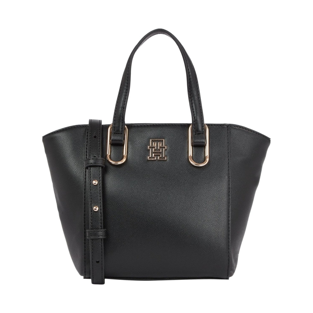 Tommy Hilfiger womens black timeless med tote | Vilbury London