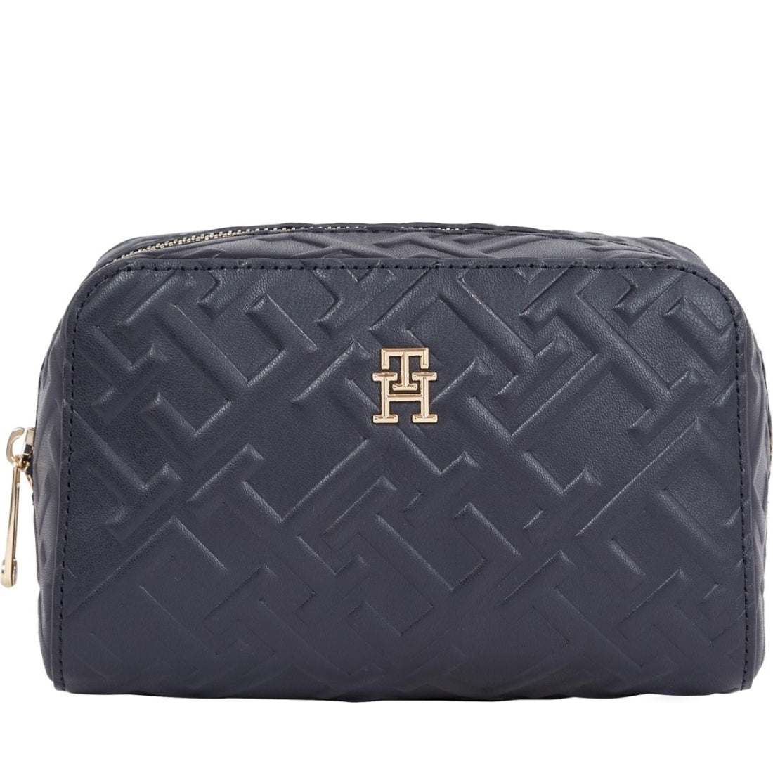 Tommy Hilfiger womens space blue iconic washbag mono | Vilbury London