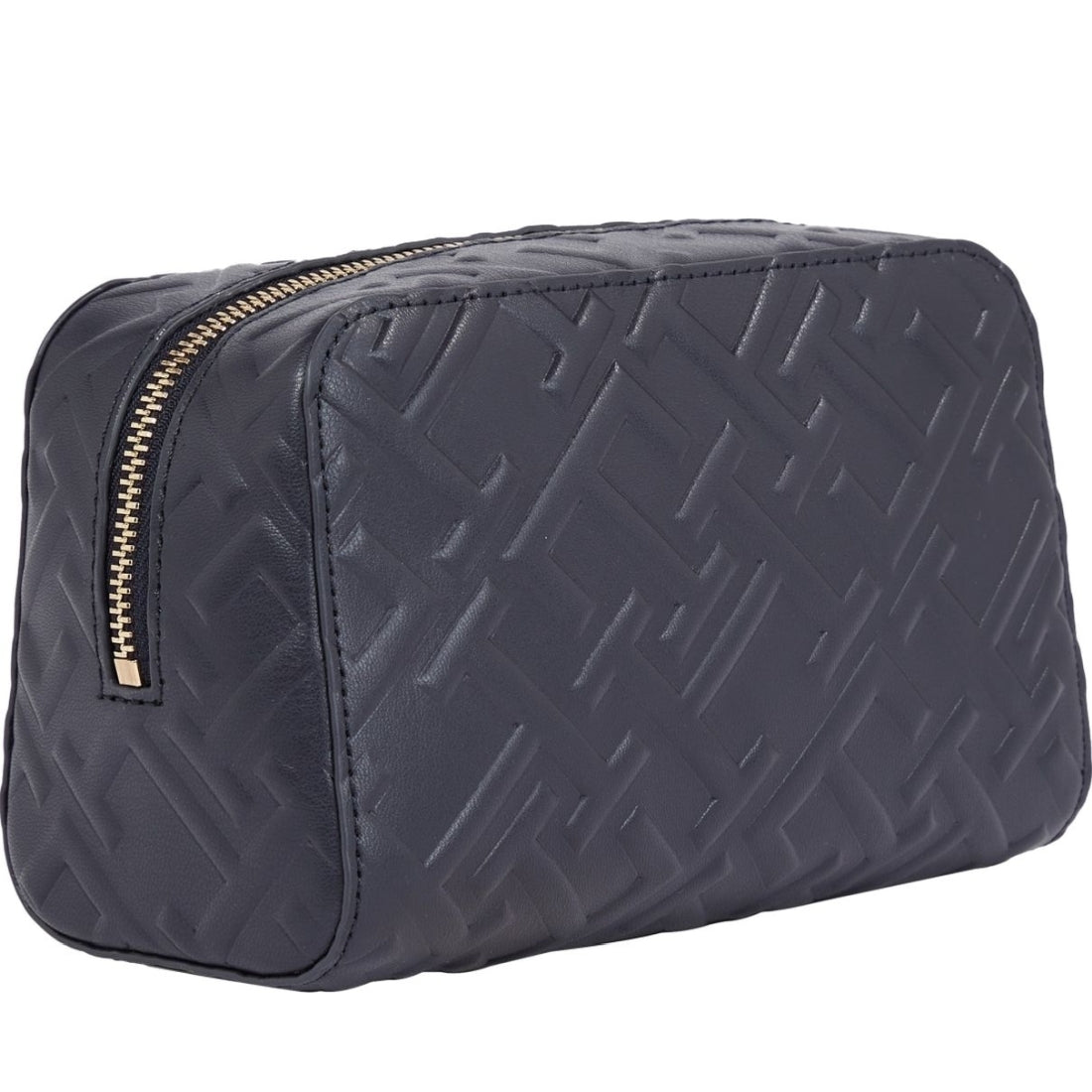 Tommy Hilfiger womens space blue iconic washbag mono | Vilbury London