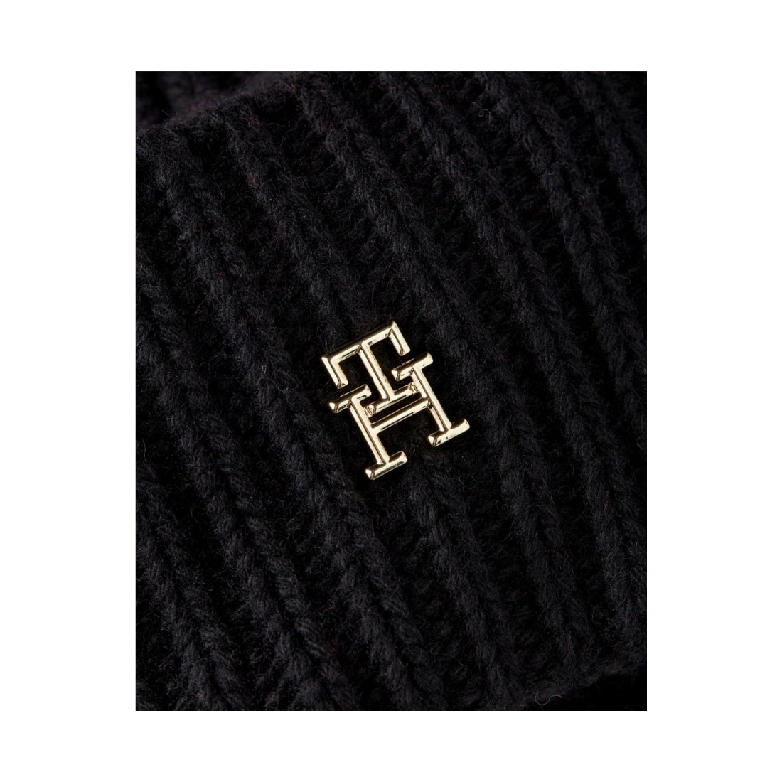 Tommy Hilfiger womens black limitless chic beanie | Vilbury London