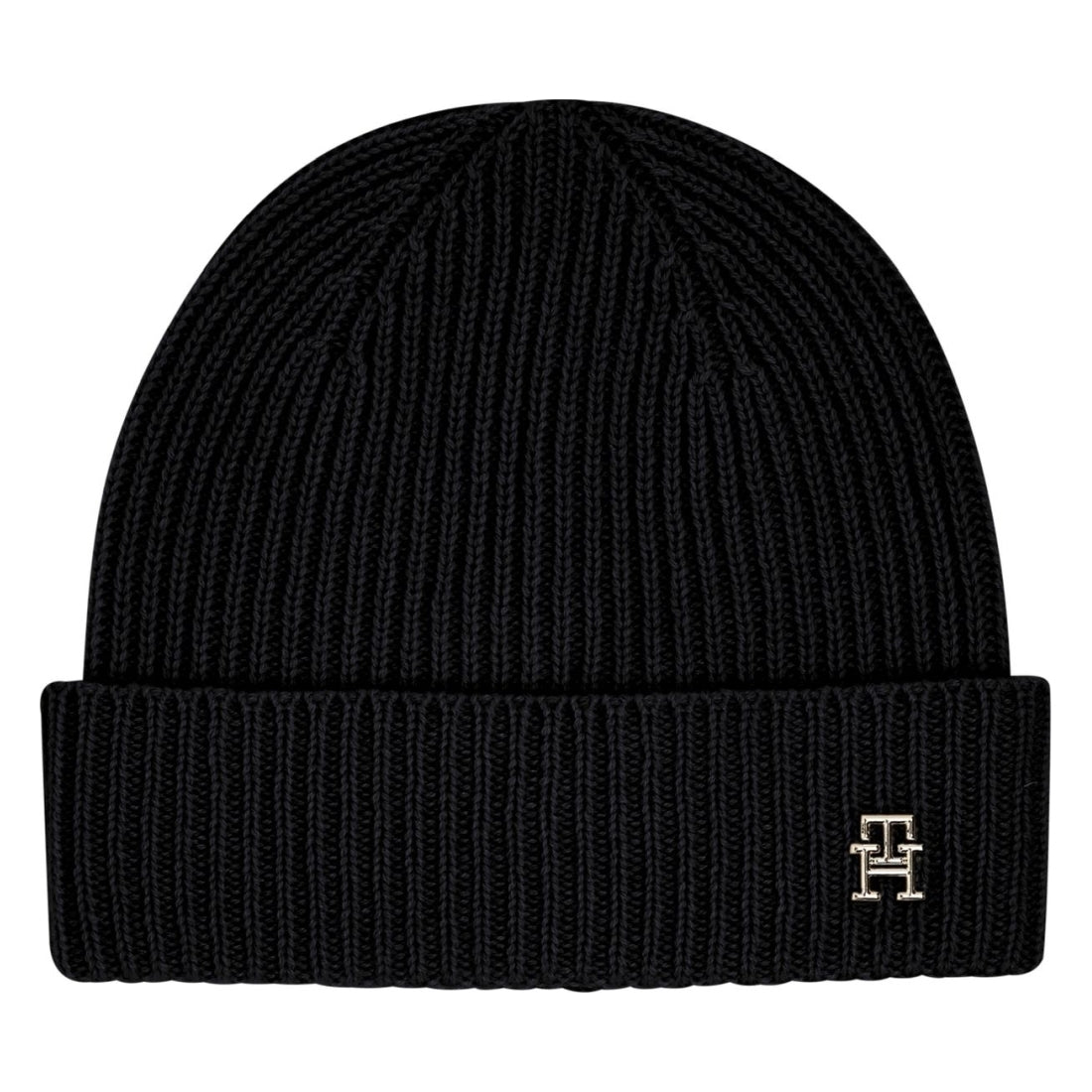 Tommy Hilfiger womens black chic beanie | Vilbury London