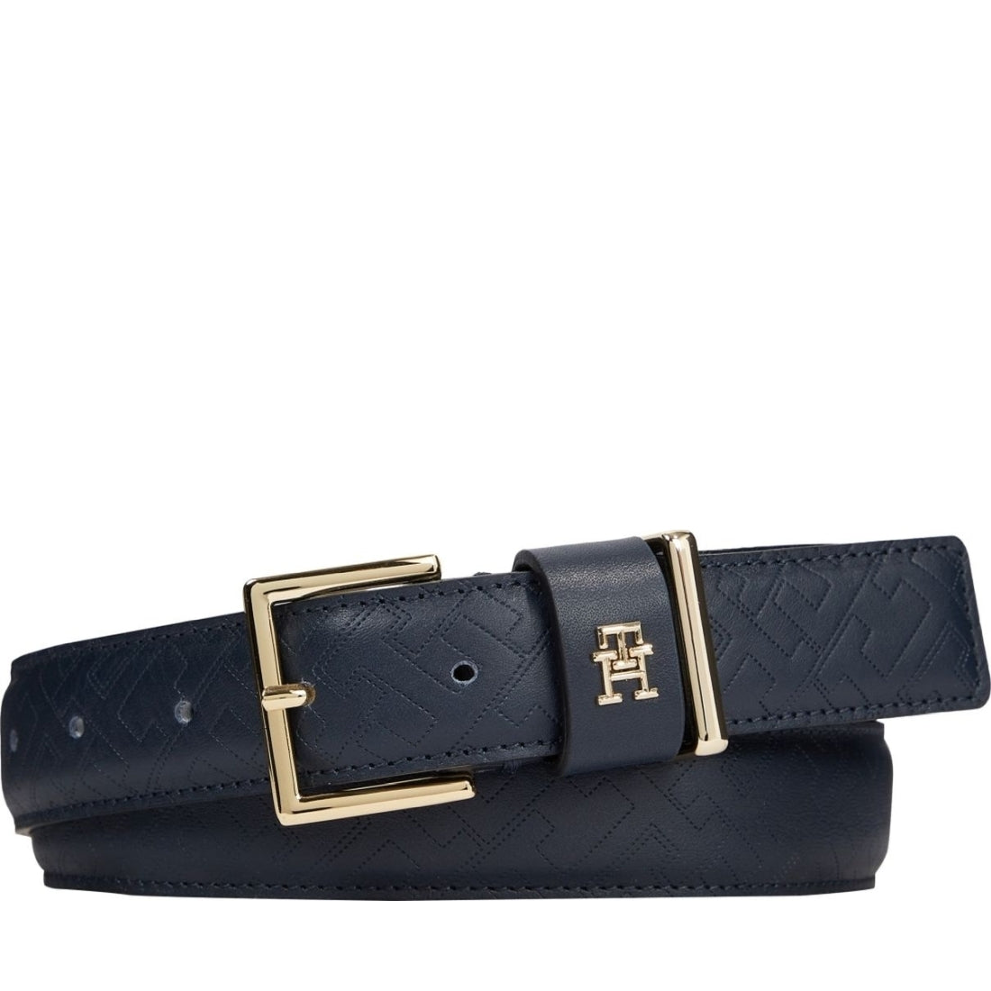 Tommy Hilfiger womens space blue casual mono 3.0 belt | Vilbury London