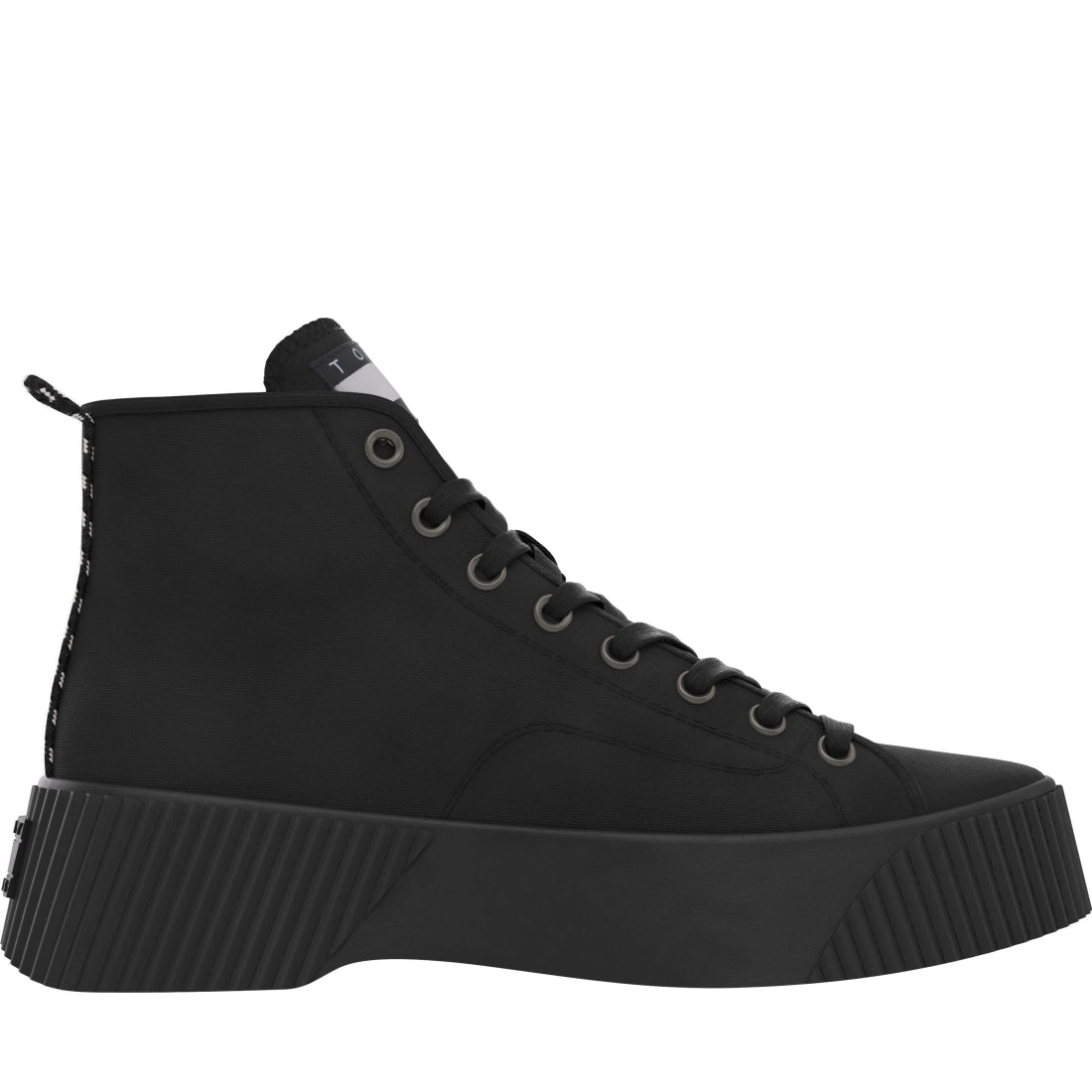 Tommy Jeans mens black platform booties | Vilbury London