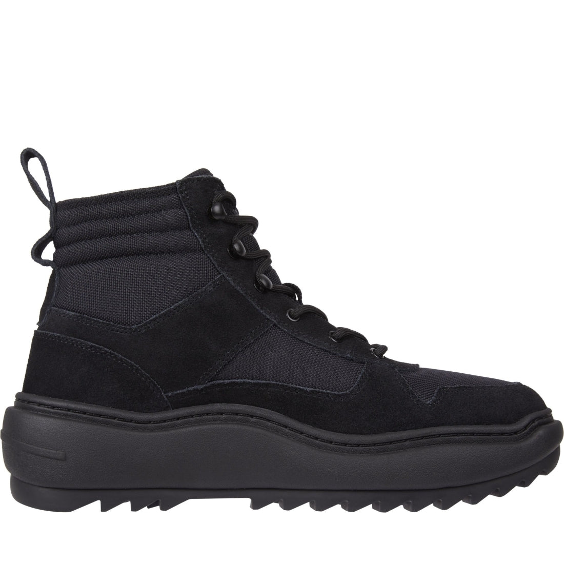 Tommy Jeans mens black mix material boot | Vilbury London