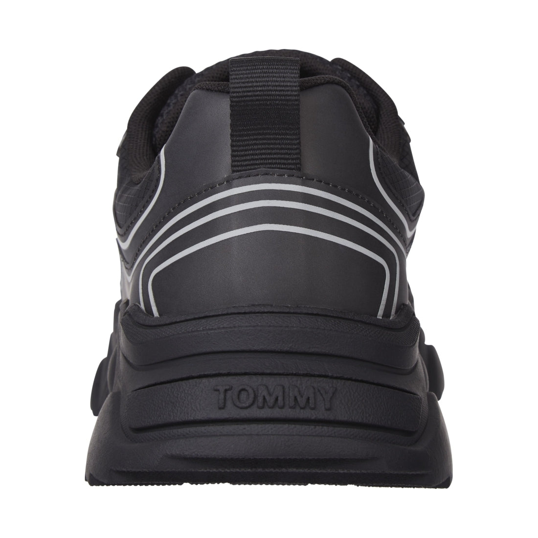 Tommy Jeans mens black runner translucent | Vilbury London