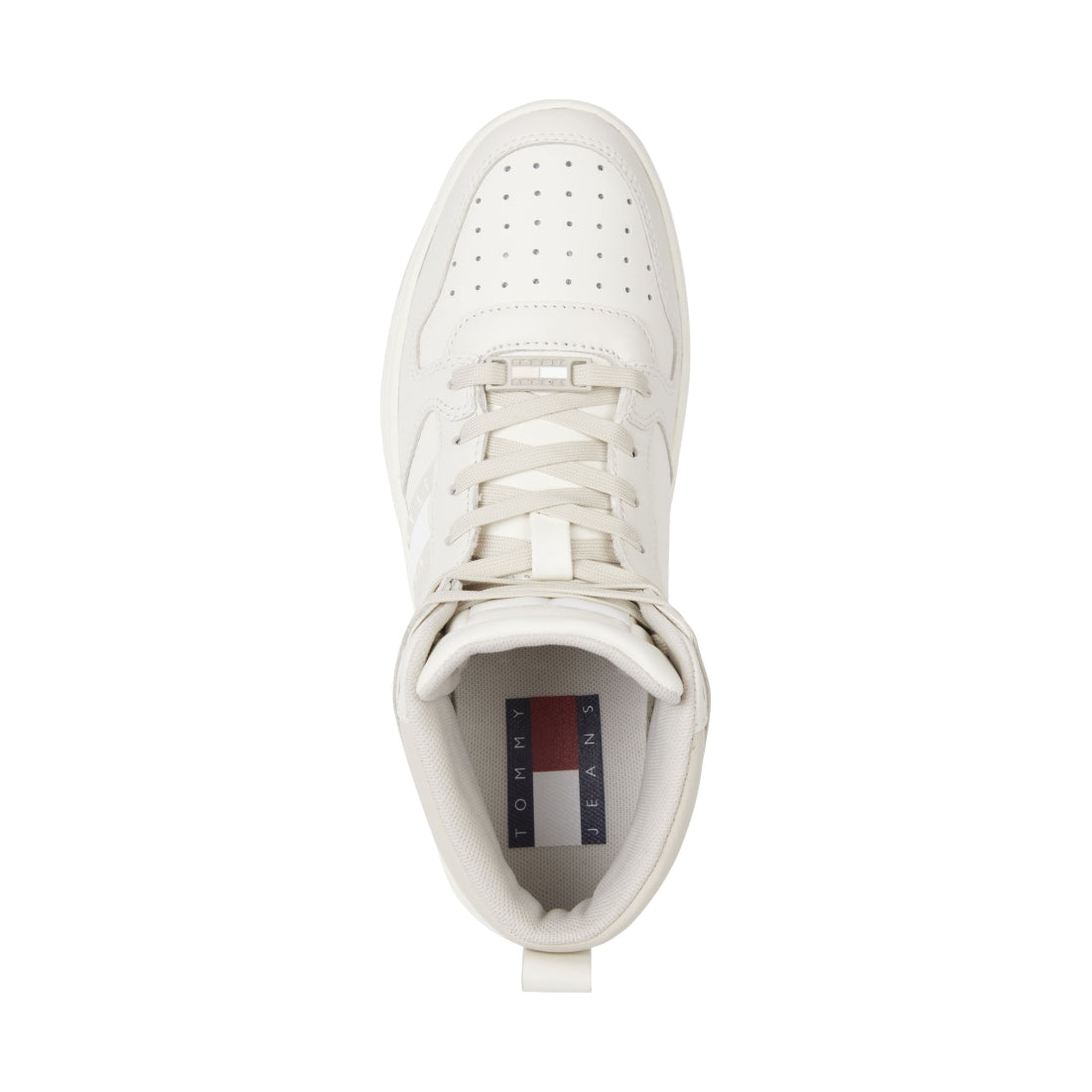 Tommy Jeans womens ivory, stone retro basket mix booties | Vilbury London