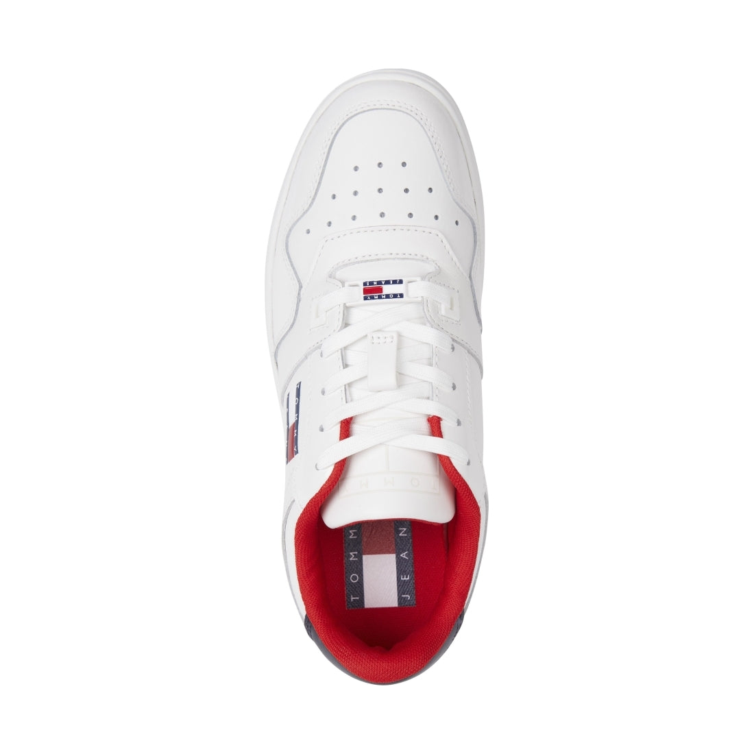 Tommy Jeans womens corporate retro basket glossy sport shoe | Vilbury London