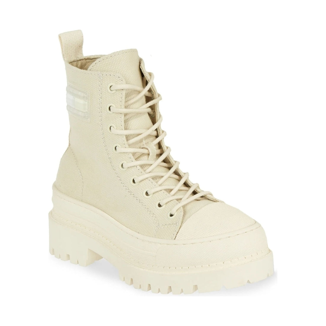 Tommy Jeans womens bleached stone foxing canvas boot | Vilbury London