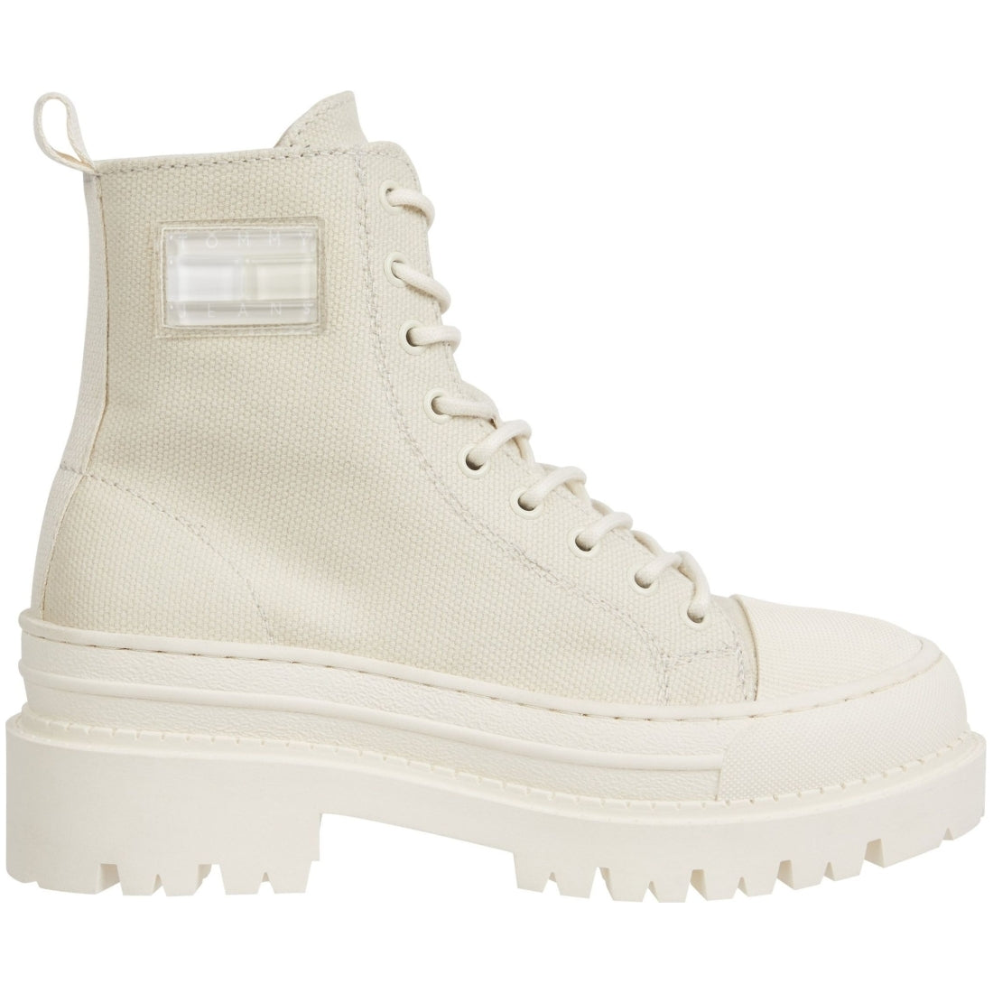 Tommy Jeans womens bleached stone foxing canvas boot | Vilbury London