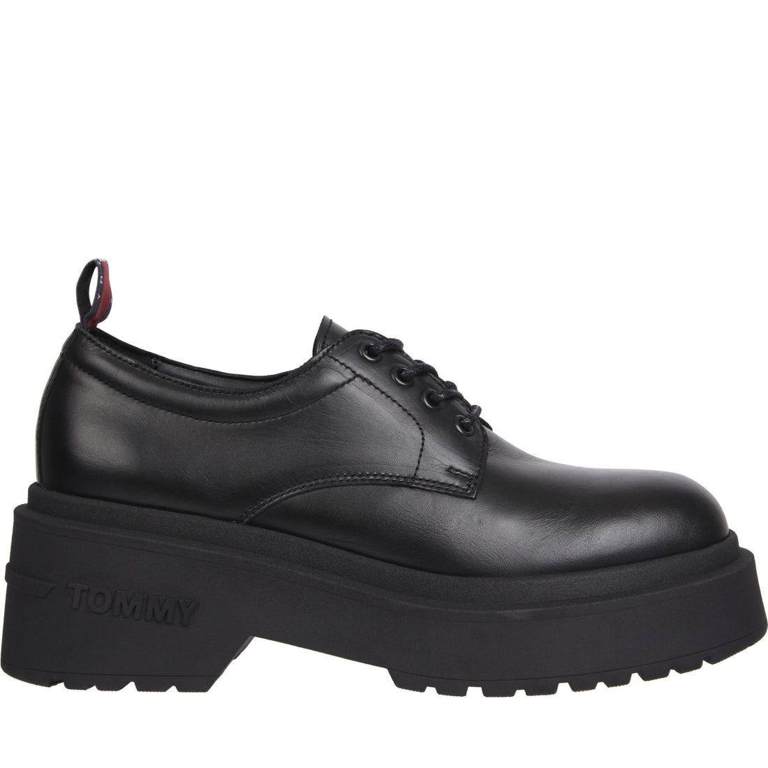 Tommy Jeans womens black ava lace up formal | Vilbury London