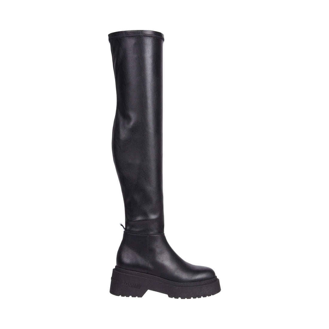 Tommy Jeans womens black over the knee boots | Vilbury London