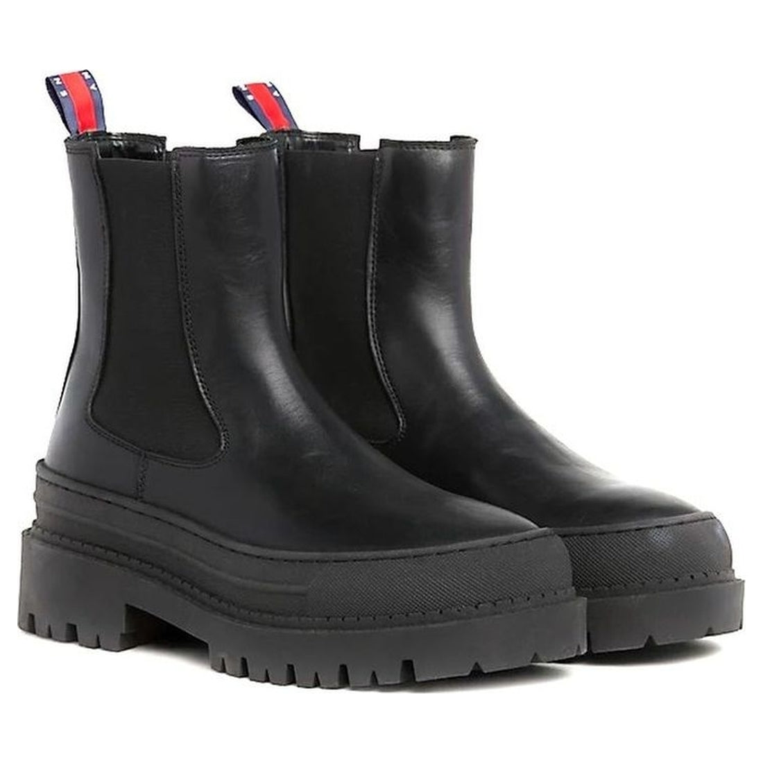 Tommy Jeans womens black chelsea foxing boot | Vilbury London