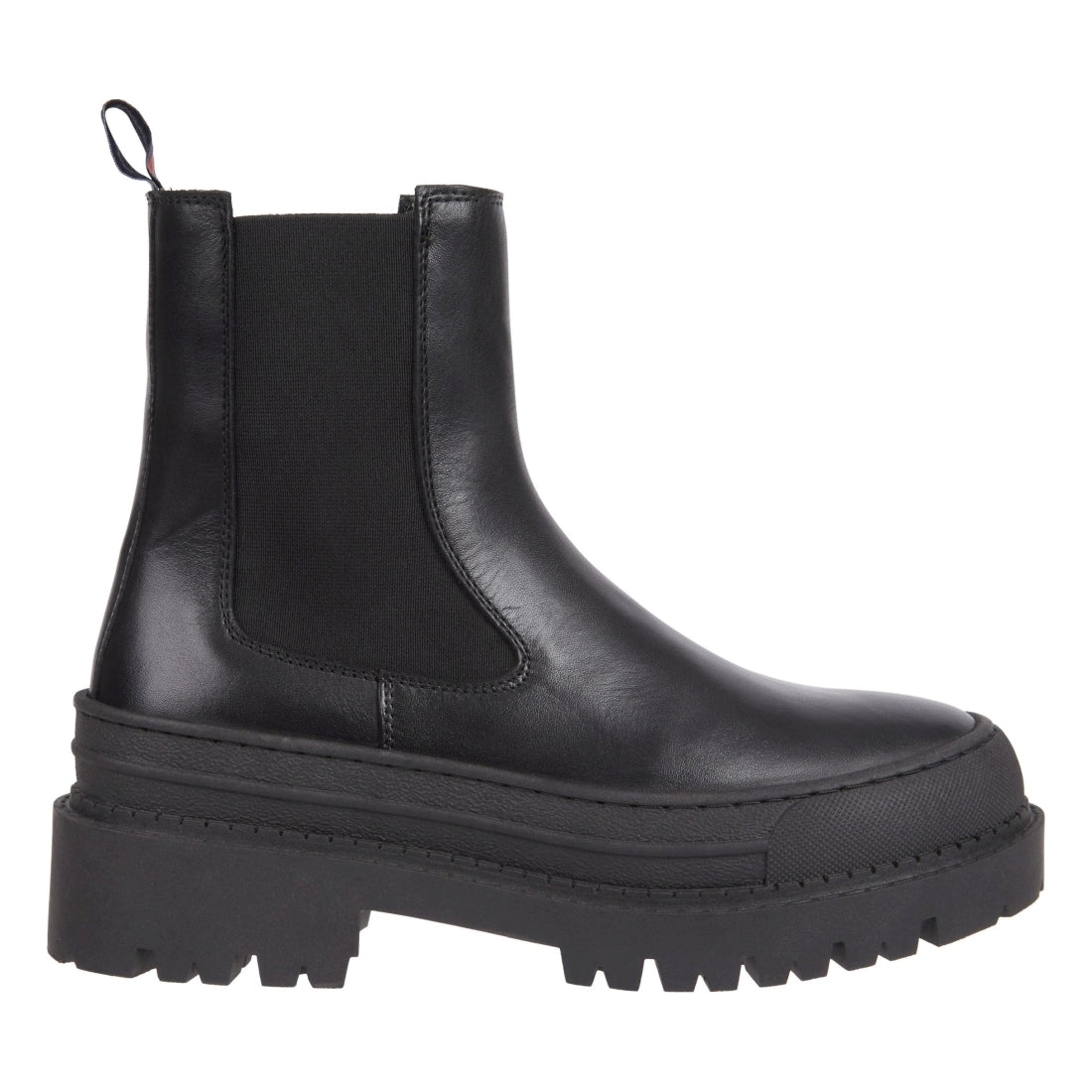 Tommy Jeans womens black chelsea foxing boot | Vilbury London