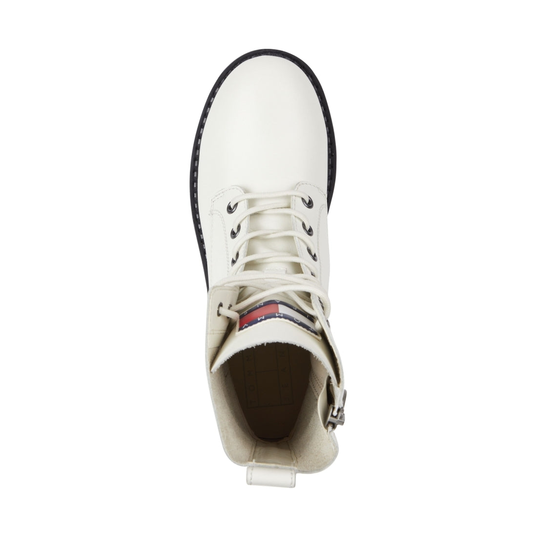 Tommy Jeans womens rich cream boot zip up | Vilbury London