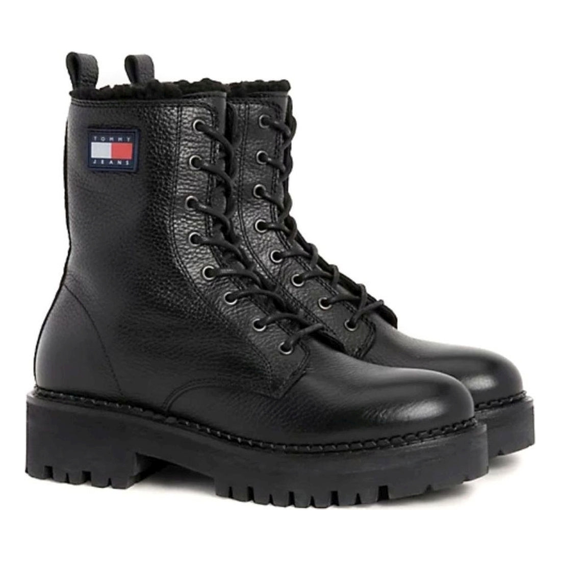 Tommy Jeans womens black urban boot tumbled | Vilbury London