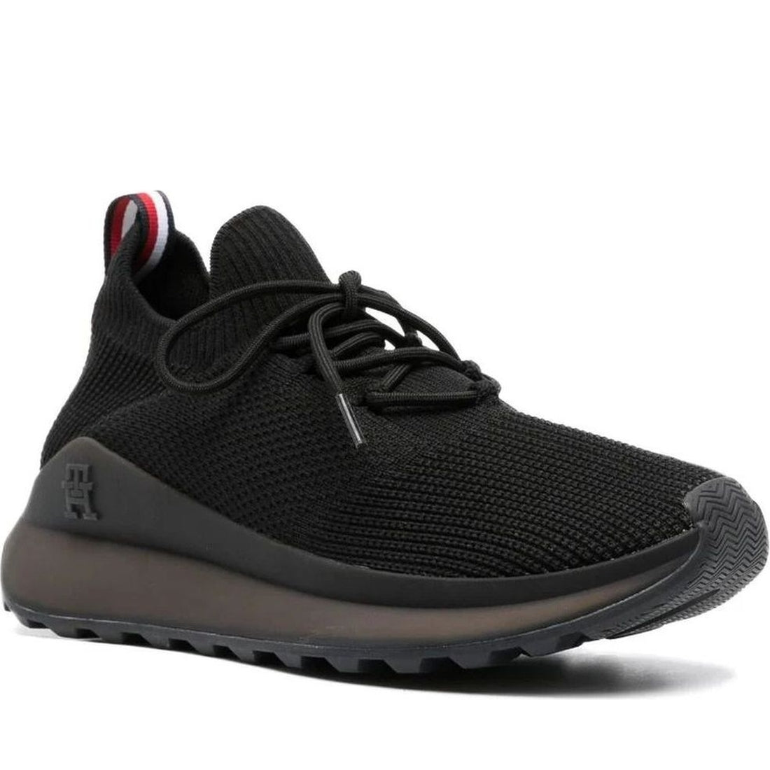 Tommy Hilfiger mens black futurunner knit | Vilbury London