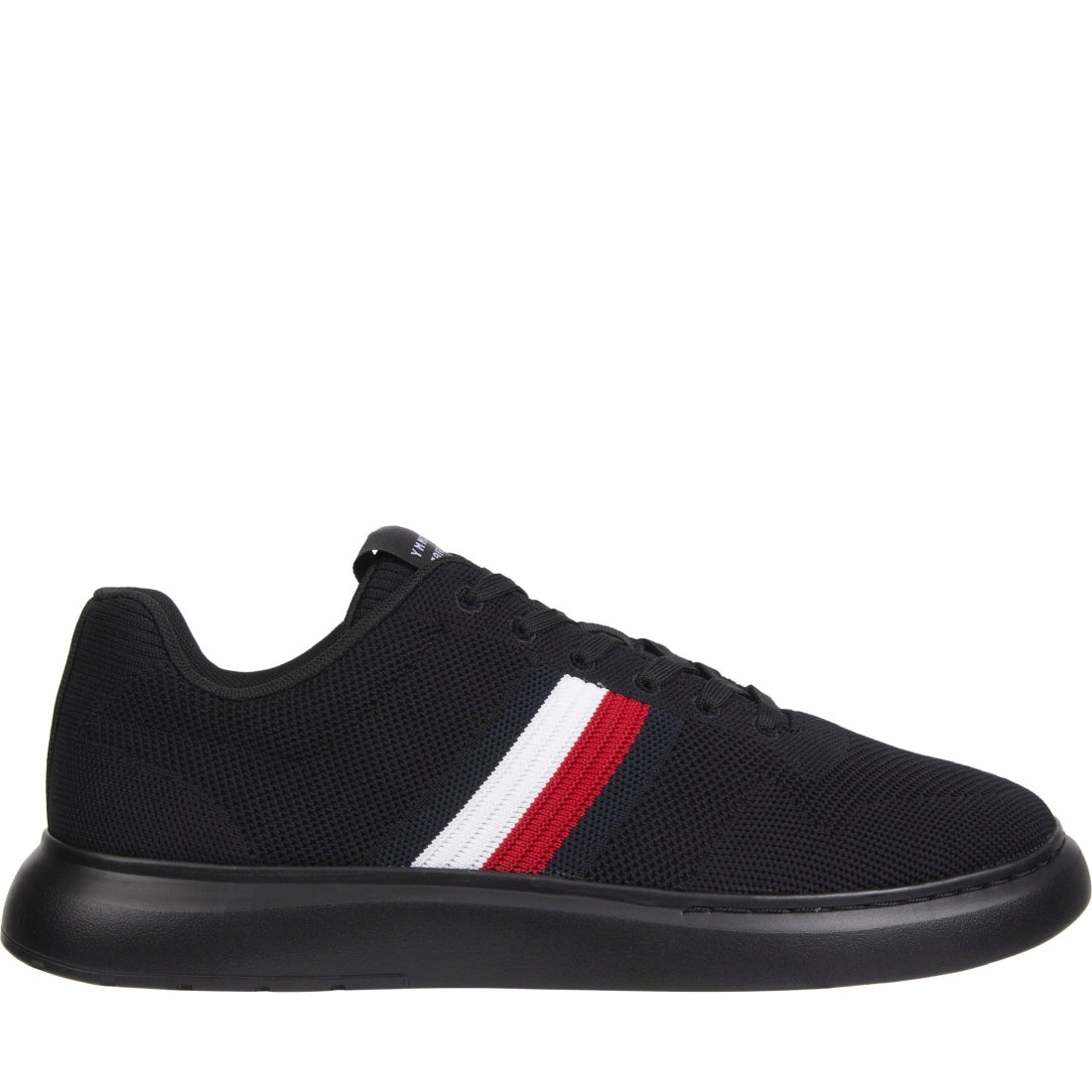 Tommy Hilfiger mens black lightweight cupsole sport shoe | Vilbury London