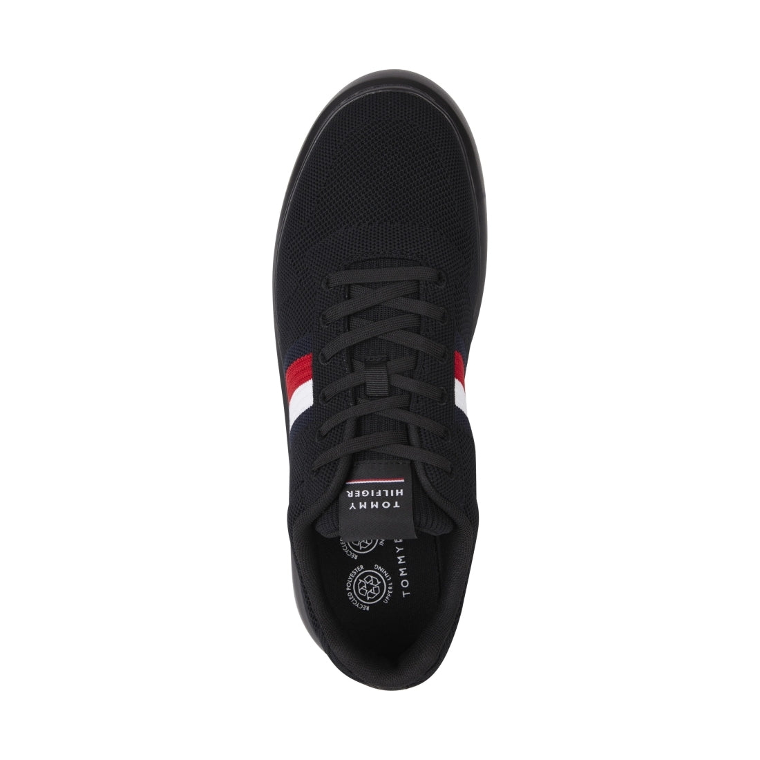 Tommy Hilfiger mens black lightweight cupsole sport shoe | Vilbury London