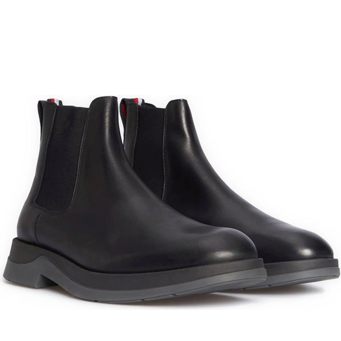 Tommy Hilfiger mens black light chelsea booties | Vilbury London