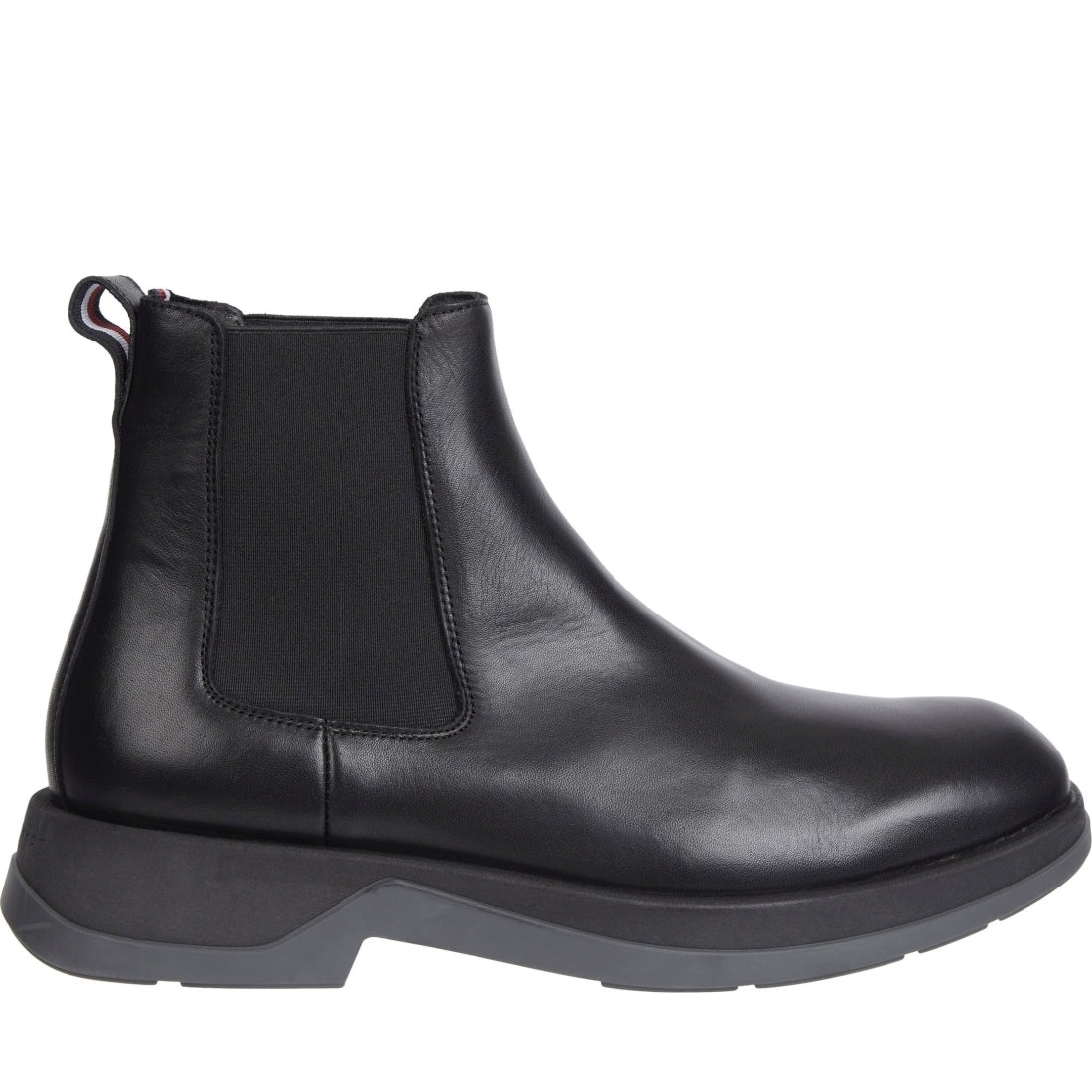 Tommy Hilfiger mens black light chelsea booties | Vilbury London