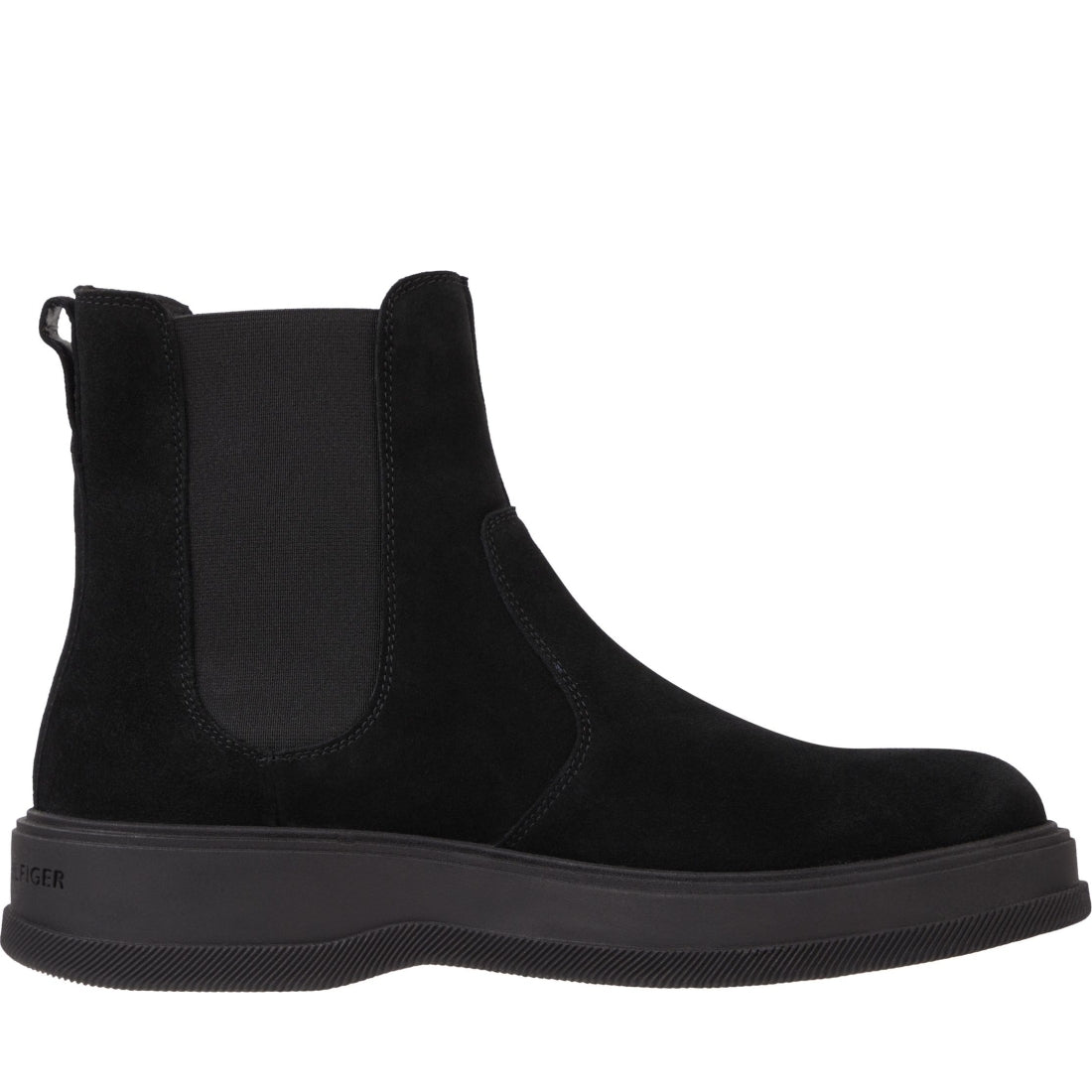 Tommy Hilfiger mens black everyday core chelsea booties | Vilbury London