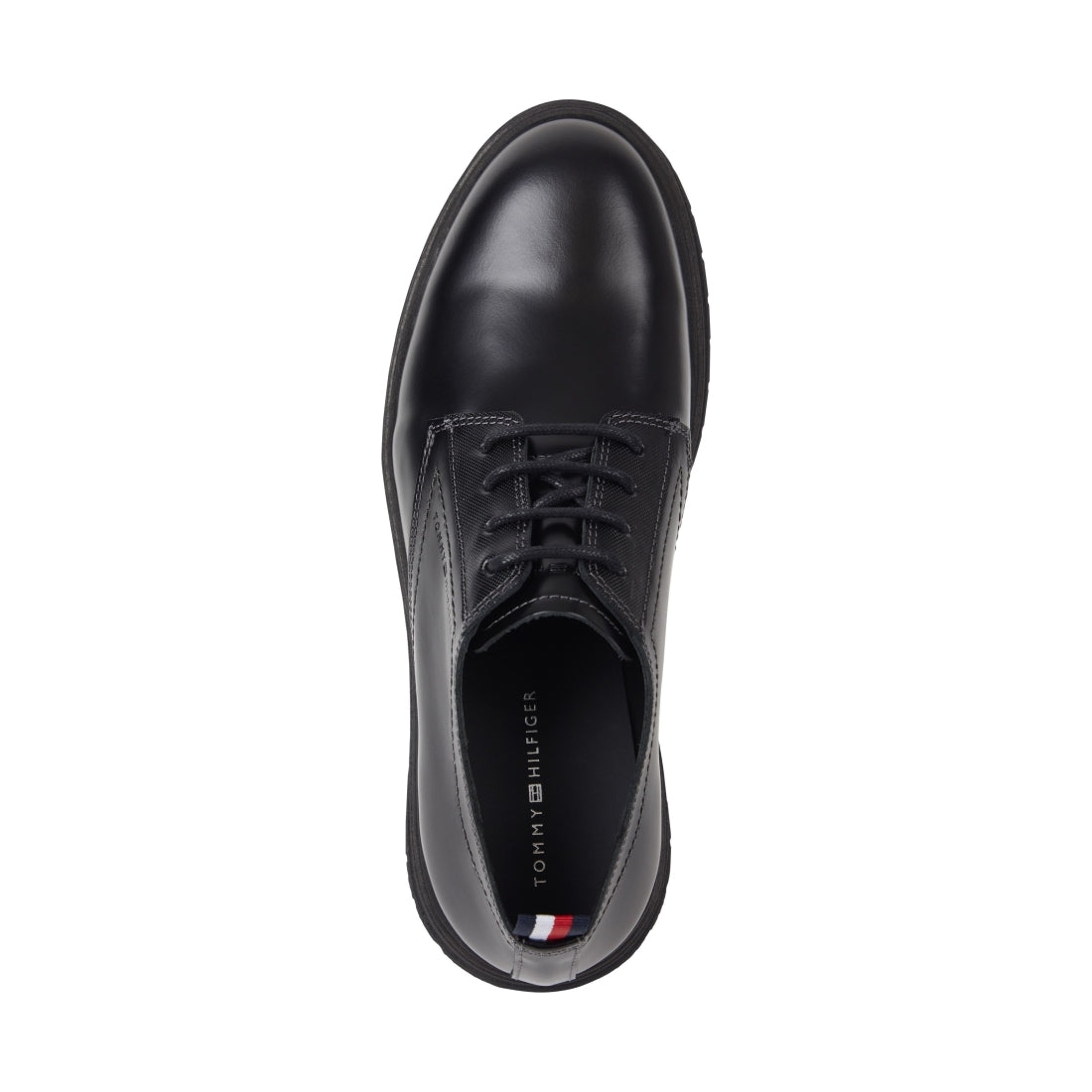 Tommy Hilfiger mens black abrasivato shoe | Vilbury London