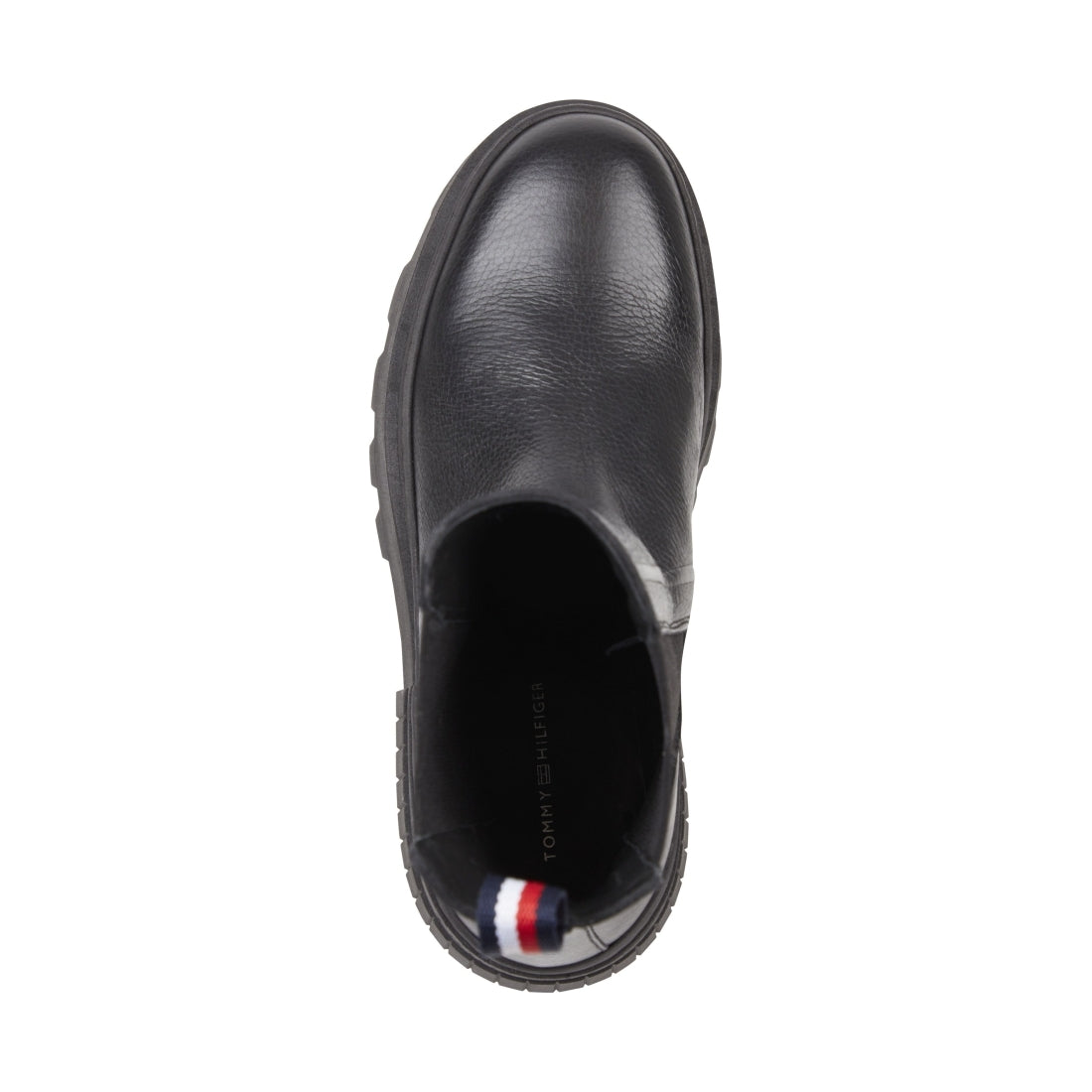 Tommy Hilfiger mens black elevated chunky chelsea booties | Vilbury London