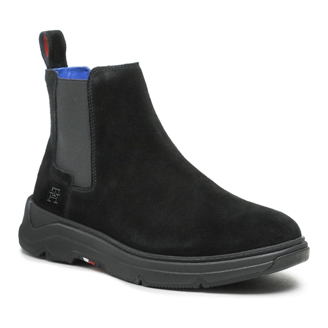 Tommy Hilfiger mens black premium hybrid chelsea booties | Vilbury London