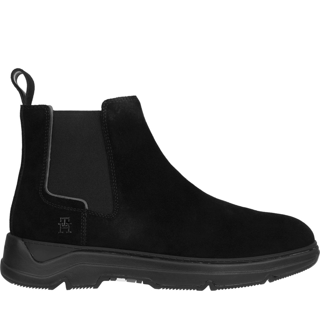 Tommy Hilfiger mens black premium hybrid chelsea booties | Vilbury London