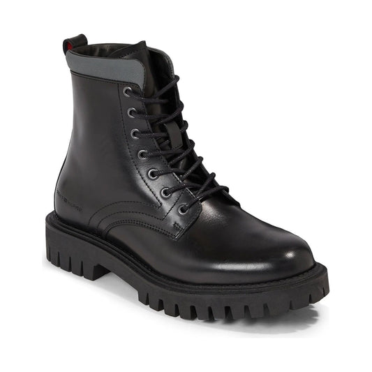 Tommy Hilfiger mens black premium casual chunky boot | Vilbury London