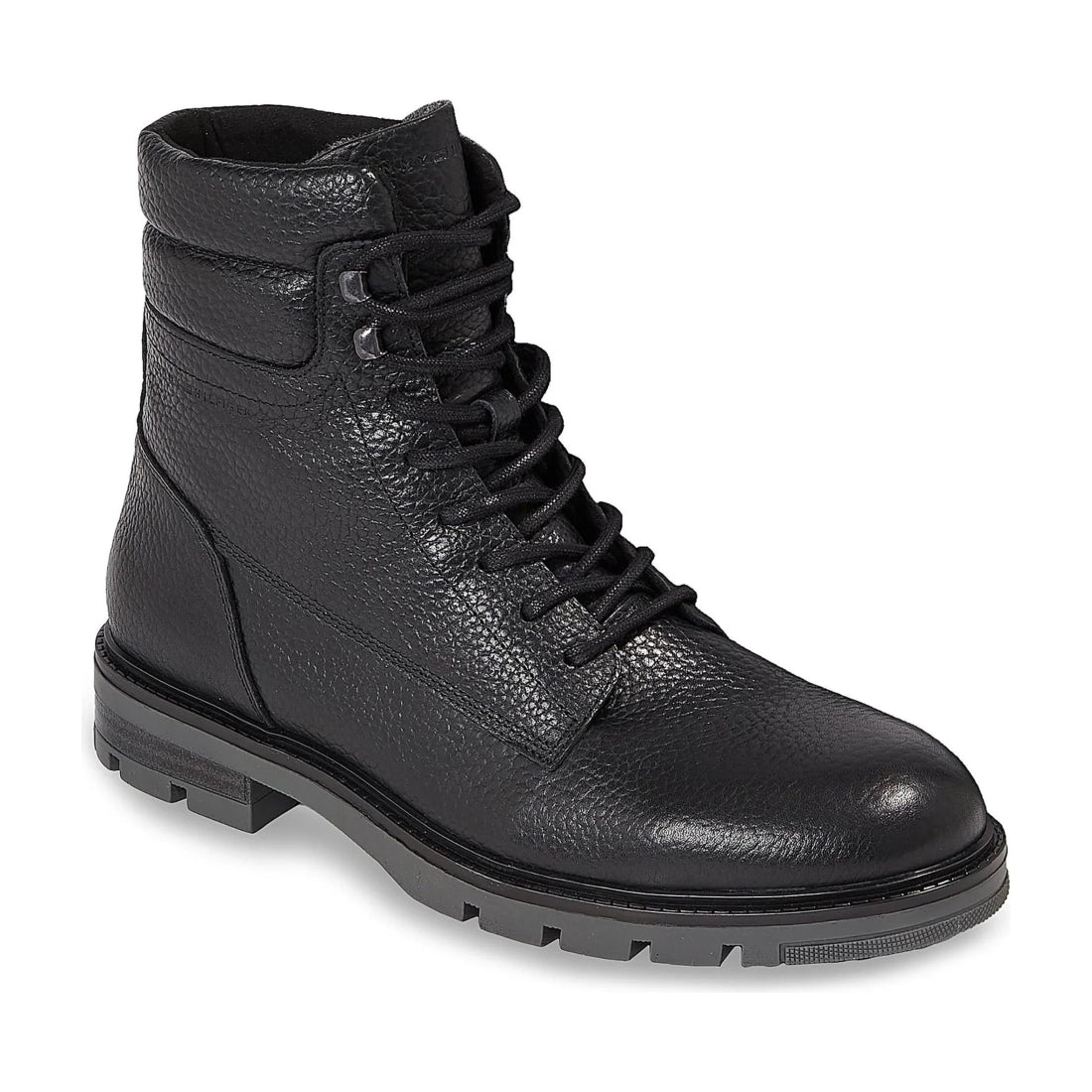 Tommy Hilfiger mens black warm padded boot | Vilbury London