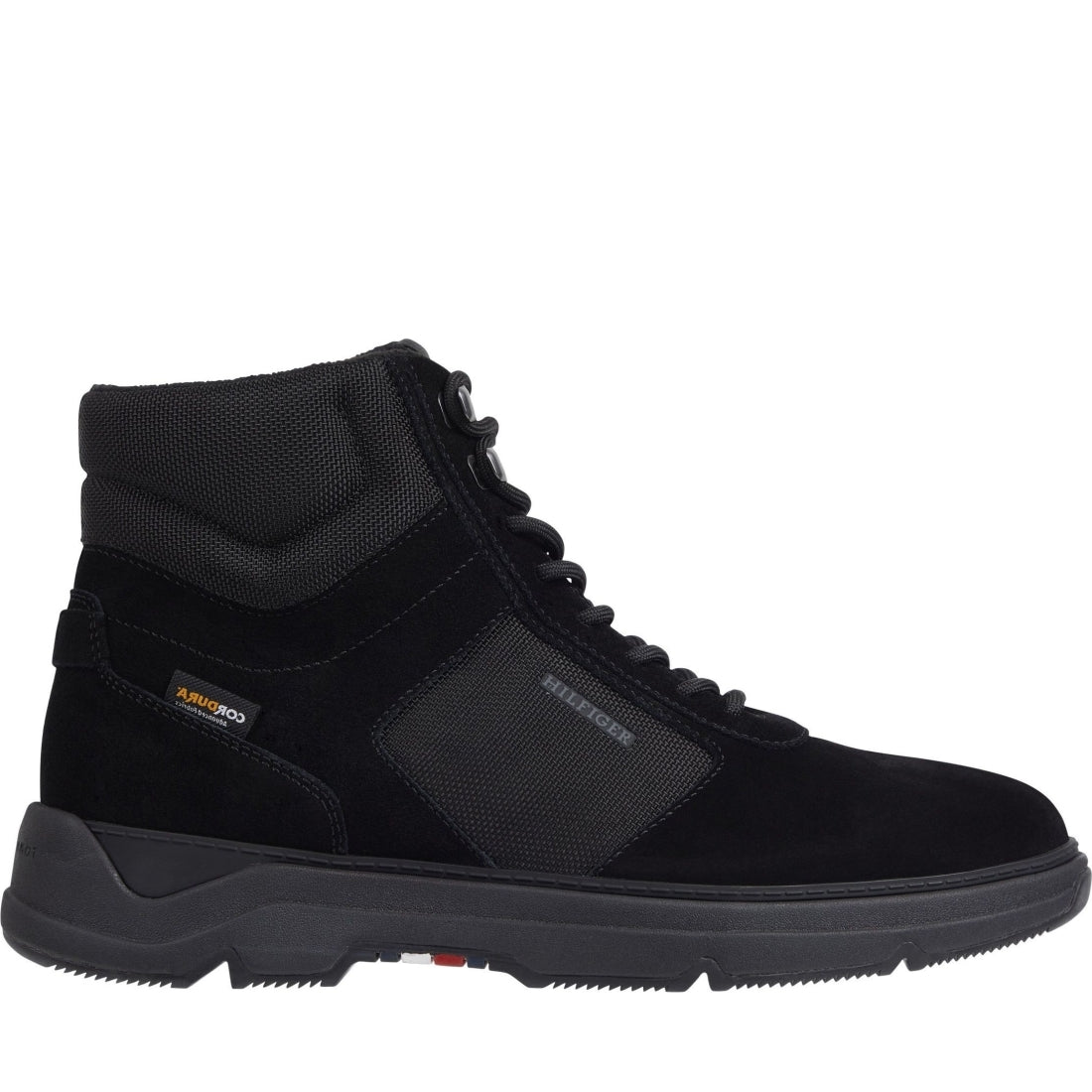 Tommy Hilfiger mens black core cordura hybrid boot | Vilbury London