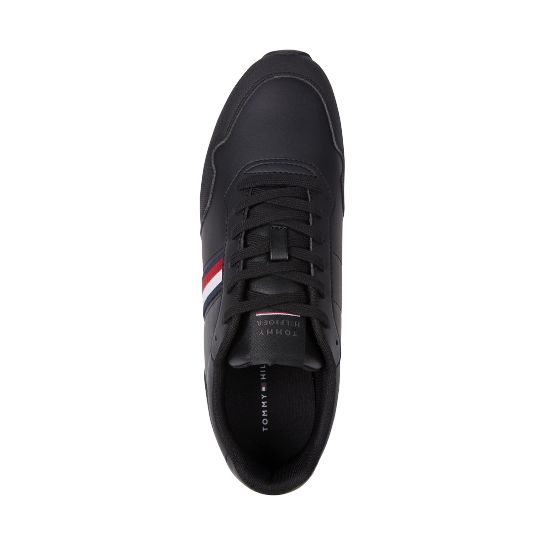 Tommy Hilfiger mens triple black core lo runner | Vilbury London