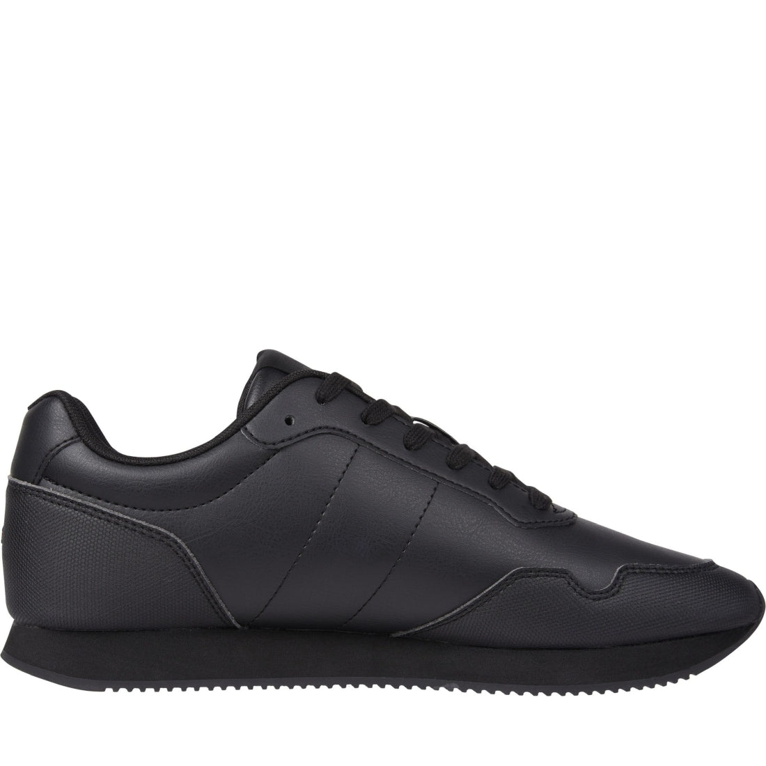 Tommy Hilfiger mens triple black core lo runner | Vilbury London