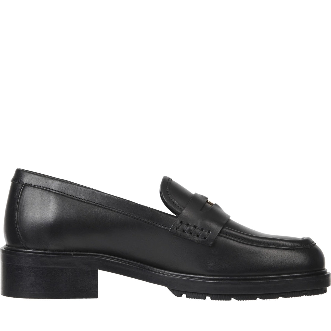 Tommy Hilfiger womens black iconic loafer | Vilbury London