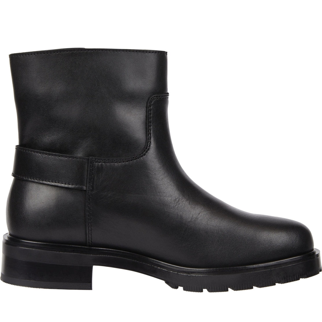 Tommy Hilfiger womens black monochromatic bikerboot | Vilbury London