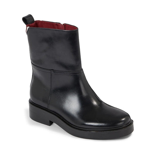 Tommy Hilfiger womens black cool elevated ankle bootie | Vilbury London