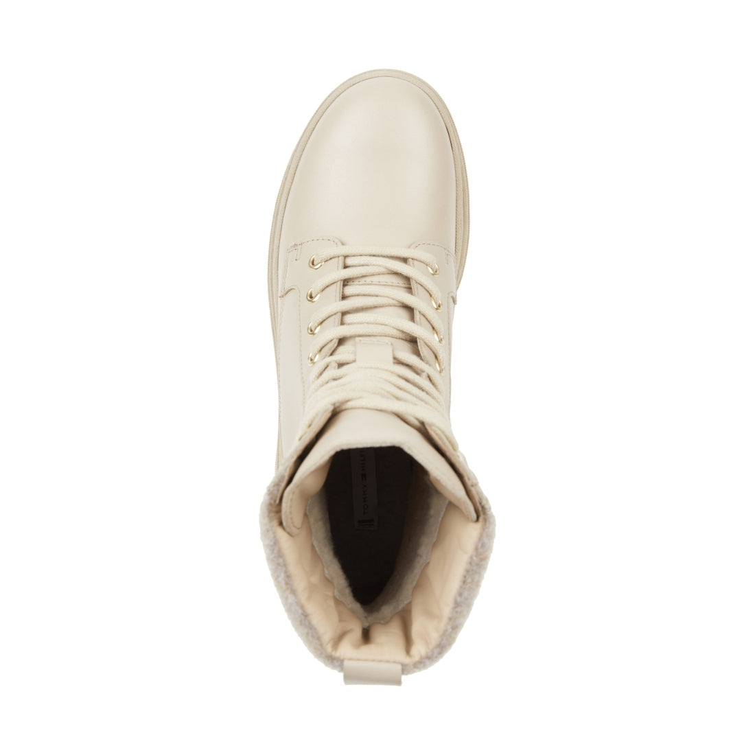 Tommy Hilfiger womens merino feminine felt lace up bootie | Vilbury London