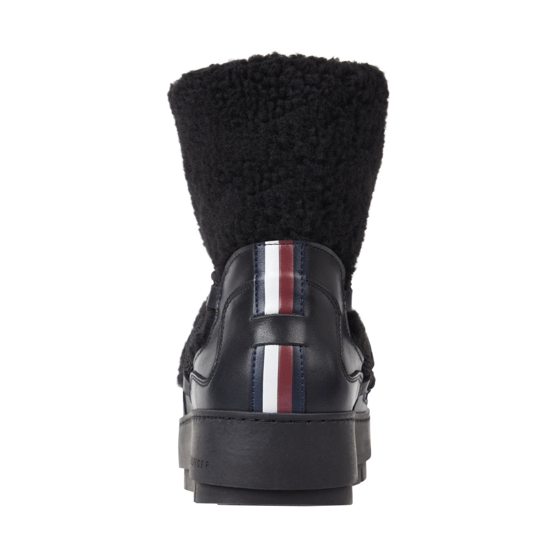 Tommy Hilfiger womens black teddy snowboot | Vilbury London