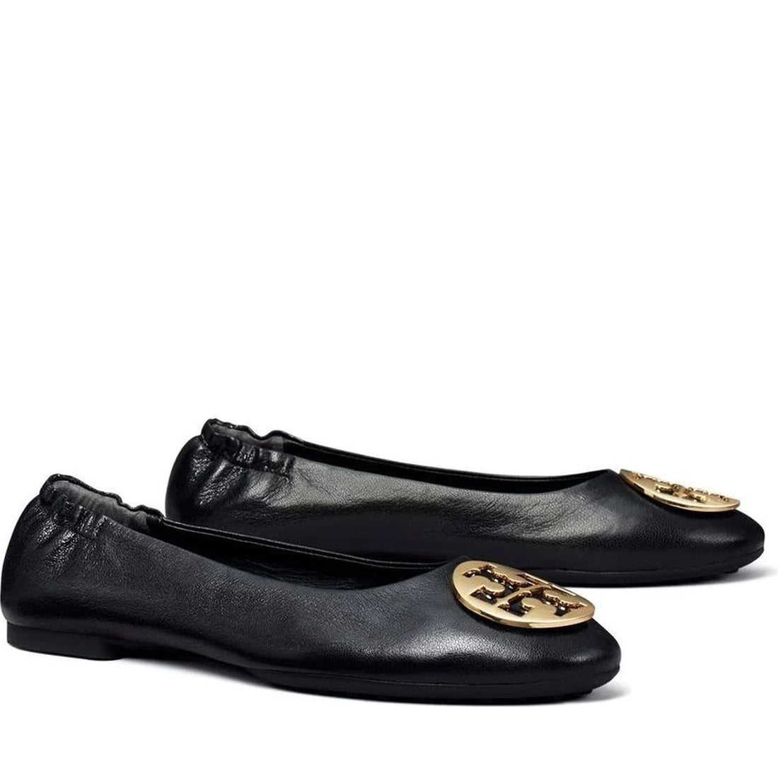 Tory Burch womens perfect black, perf claire ballet ballerinas | Vilbury London