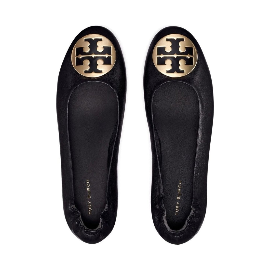 Tory Burch womens perfect black, perf claire ballet ballerinas | Vilbury London