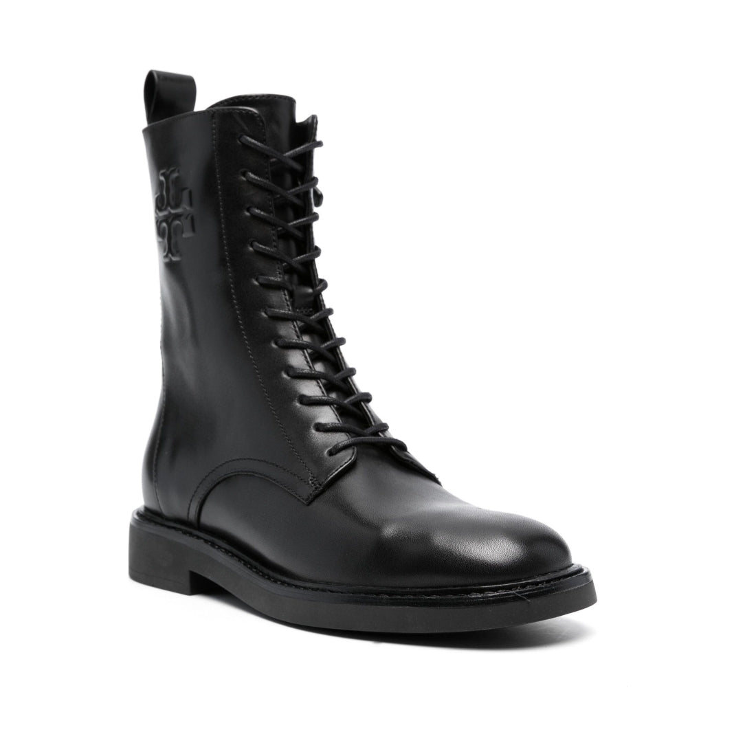 Tory Burch womens perfect black double t combat boot | Vilbury London